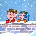 charlie brown and linus in snow