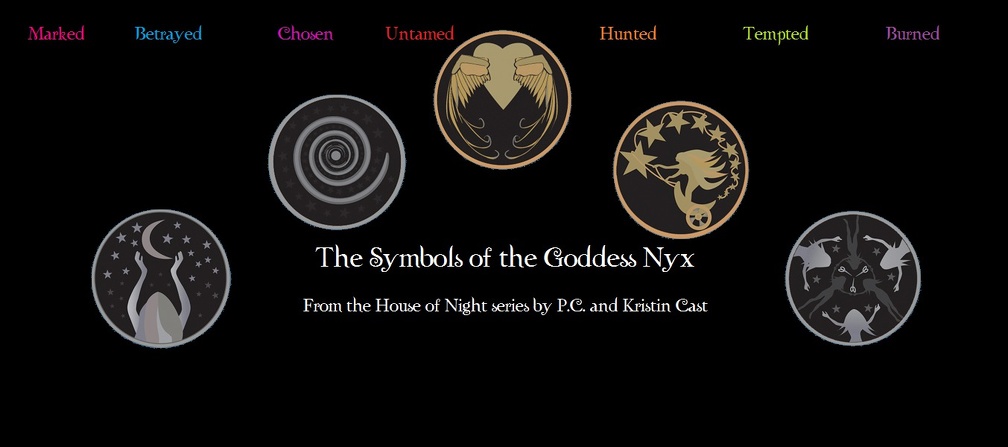 The Goddess' symbols from The House of Night Series