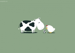 Cow+chicken