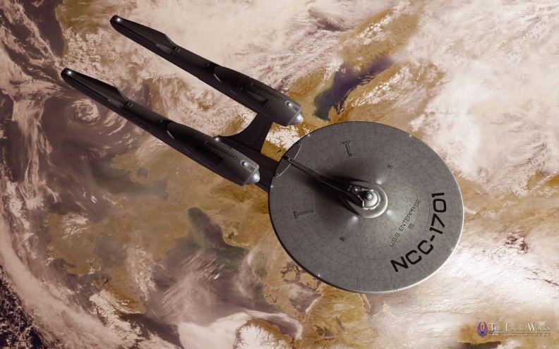 Star Trek New 1701 Above Planet