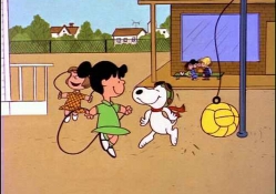 snoopy and friend playing