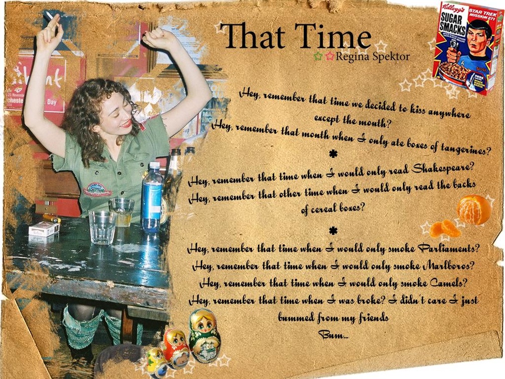 'That Time' Regina Spektor