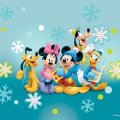 Mickey Mouse& Friends Caroling Wallpaper