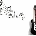 black and white guitar