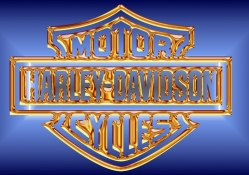 Harley Blue Glass Logo